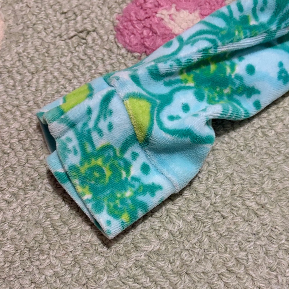 Lilly Pulitzer Kids Floral Hoodie - Blue and Green - Picture 4 of 9